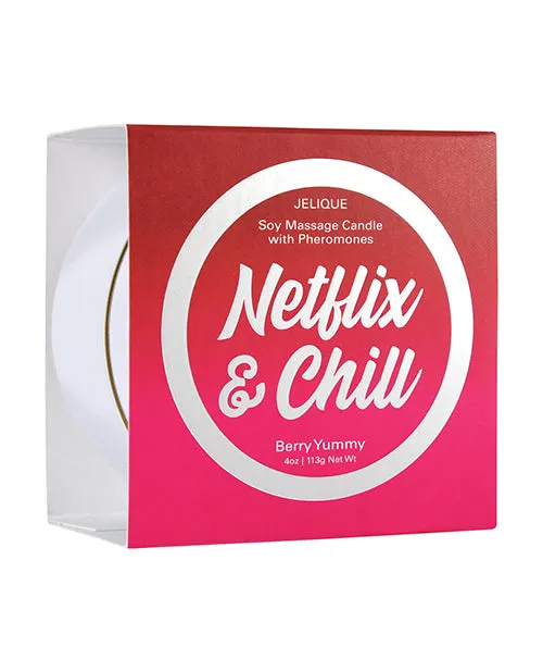 Jelique Massage Candle 4 oz Netflix Chill Berry Yummy Classic Brands Couples