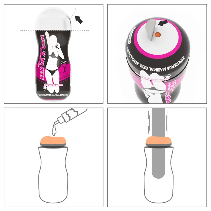 LoveToy Male Sex Toys Sex In A Can Vagina Lotus Tunnel Masturbator