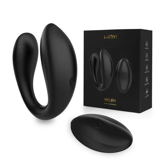 WINYI Helen Couples Vibrator with Wireless Remote Control Black Wearable Vibrator JCAP Female Sex Toys WINYI Helen Couples Vibrator with Wireless Remote Control Black Wearable Vibrator JCAP Female Sex Toys