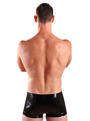 Anal Honour Honour Latex Keyhole BoxerShorts with Detachable Pouch Black