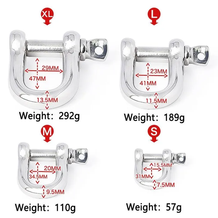 BallbustingToyscom Heavy Stainless Steel Testicle ULock Restraint Dildos