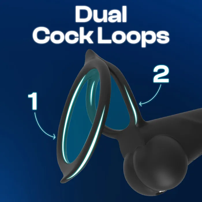Couples FRISKY BUSINESS SG Jumpy Johnson Vibrating Cock Ring With Dual Loops