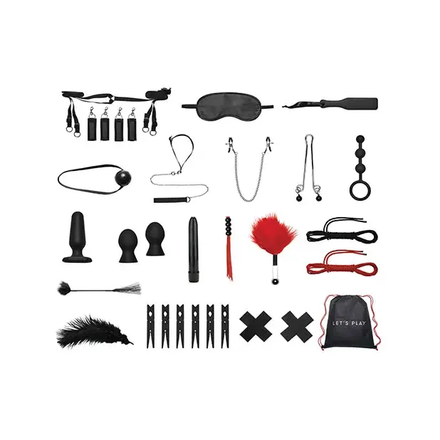 Lux Fetish Lux Fetish Everything You Need Bondage In A Box 20Piece Bedspreader Set Couples