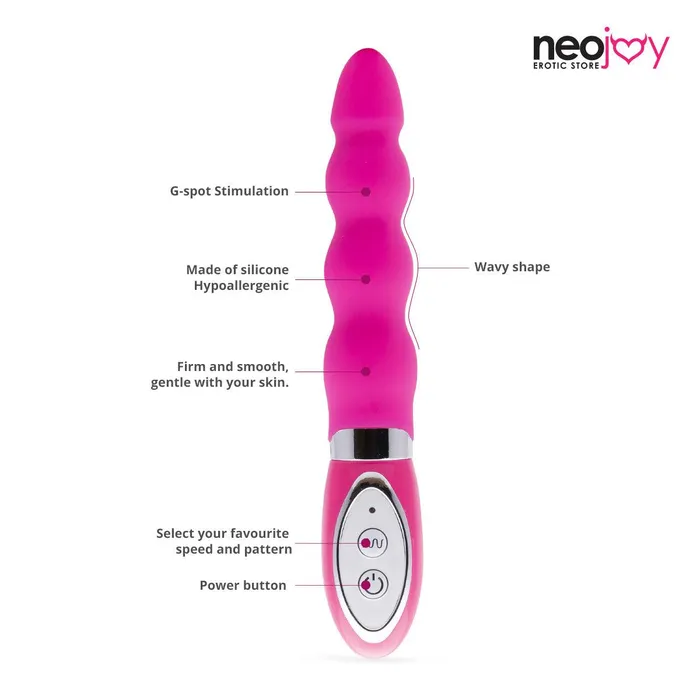Neojoy Smooth Anal Beads Silicone Clitoral Vibrator 10Speed Functions Neojoy Female Sex Toys
