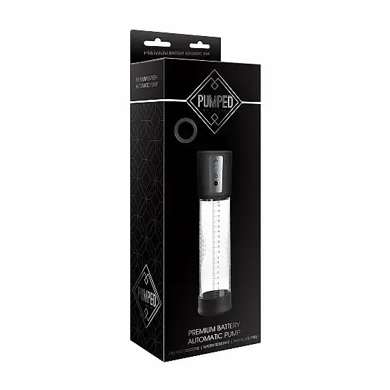 SHOTS AMERICA Male Sex Toys Pumped Premium Automatic Pump Transparent SHOTS AMERICA Male Sex Toys Pumped Premium Automatic Pump Transparent