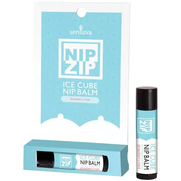 Vibrators Sensuva Sensuva Nip Zip Ice Cube Nip Balm Strawberry Mint