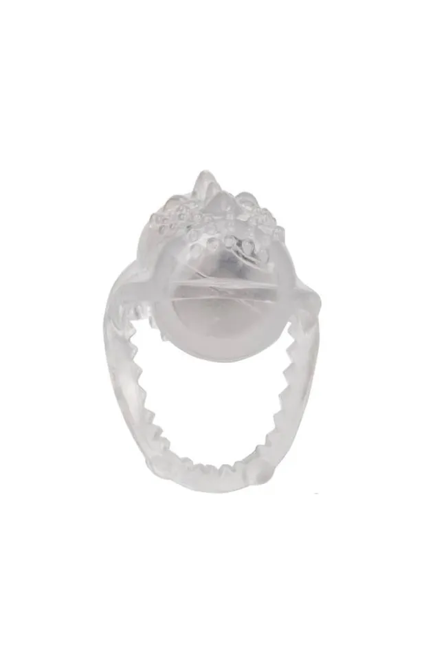 Cal Exotics Foil Pack Vibrating Tongue Teaser Ring Clear Free Gifts Male Sex Toys