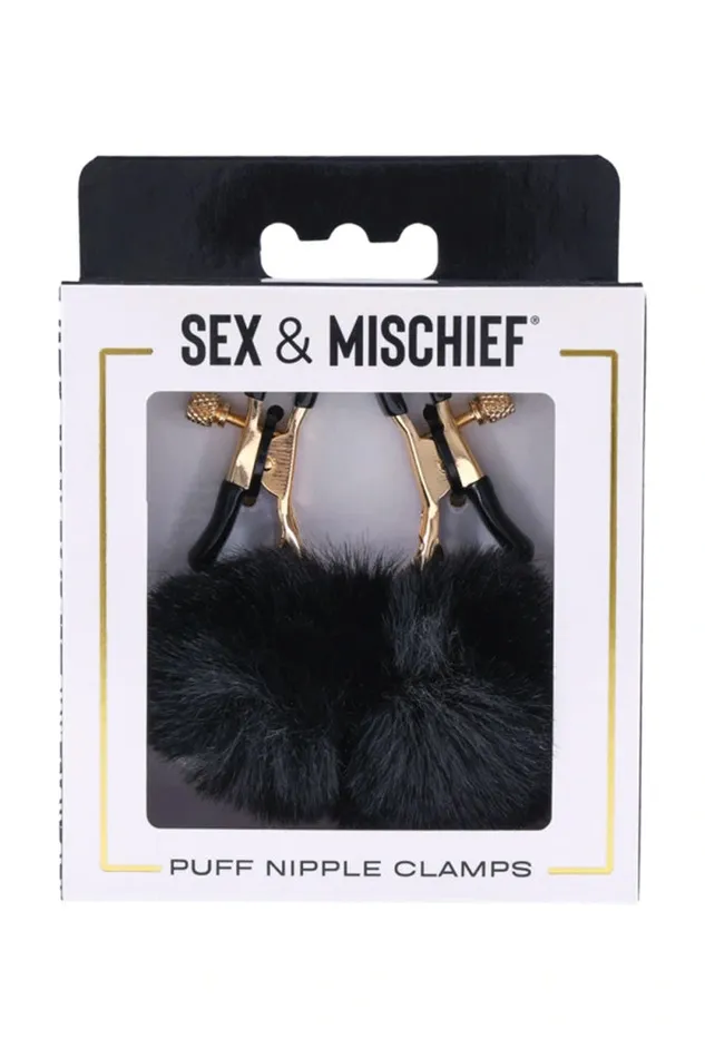 Couples Sex Mischief Puff Nipple Clamps Black Sex Mischief
