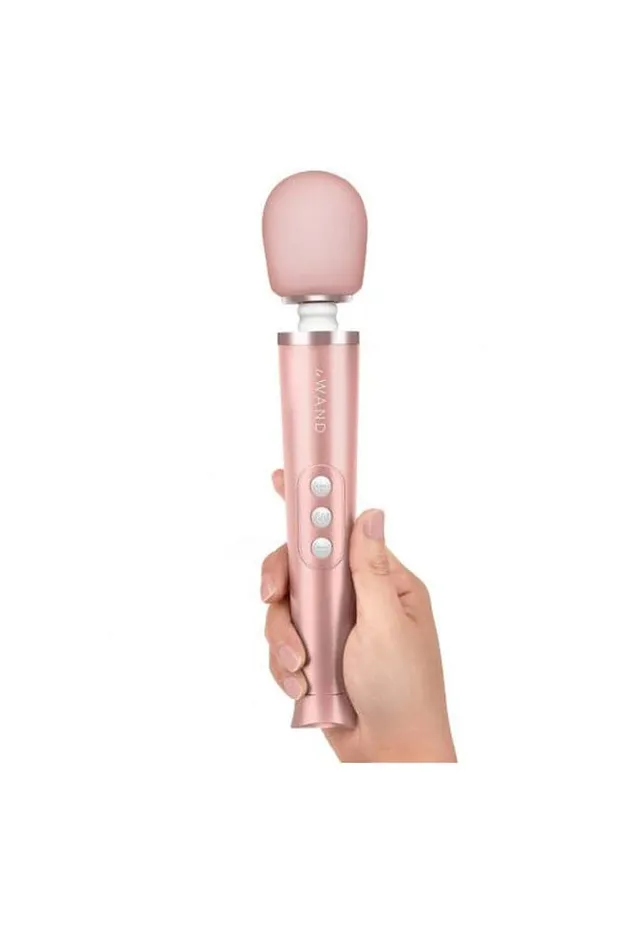 Le Wand Vibrators Le Wand Petite Rechargeable Vibrating Massage Wand Rose Gold