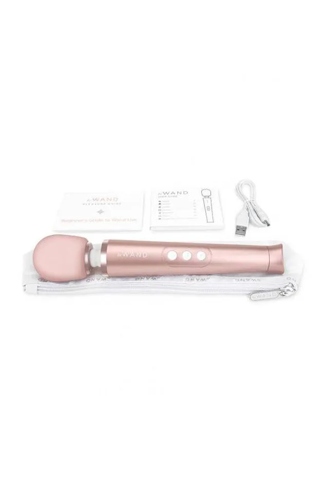 Le Wand Vibrators Le Wand Petite Rechargeable Vibrating Massage Wand Rose Gold