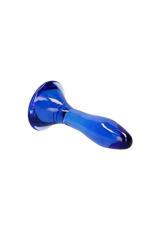 Shots Toys Anal Shots Toys Chrystalino Star Glass Butt Plug Blue