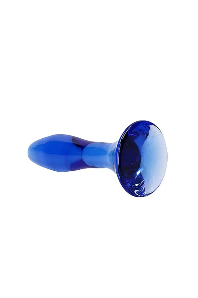 Shots Toys Anal Shots Toys Chrystalino Star Glass Butt Plug Blue