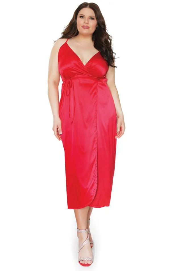 Vibrators Coquette Coquette 21302 Satin Dress Red OSXL