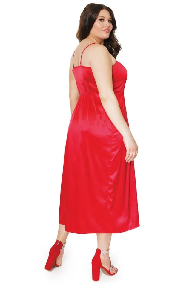 Vibrators Coquette Coquette 21302 Satin Dress Red OSXL