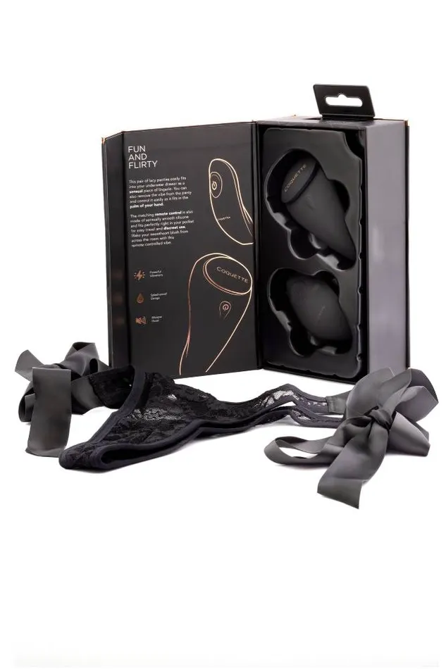 Vibrators Coquette Coquette Pleasure Collection 23606 The Secret Panty Vibe Black