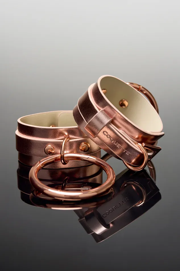 Vibrators Coquette Pleasure Collection 24614 Handcuffs Rose Gold Coquette