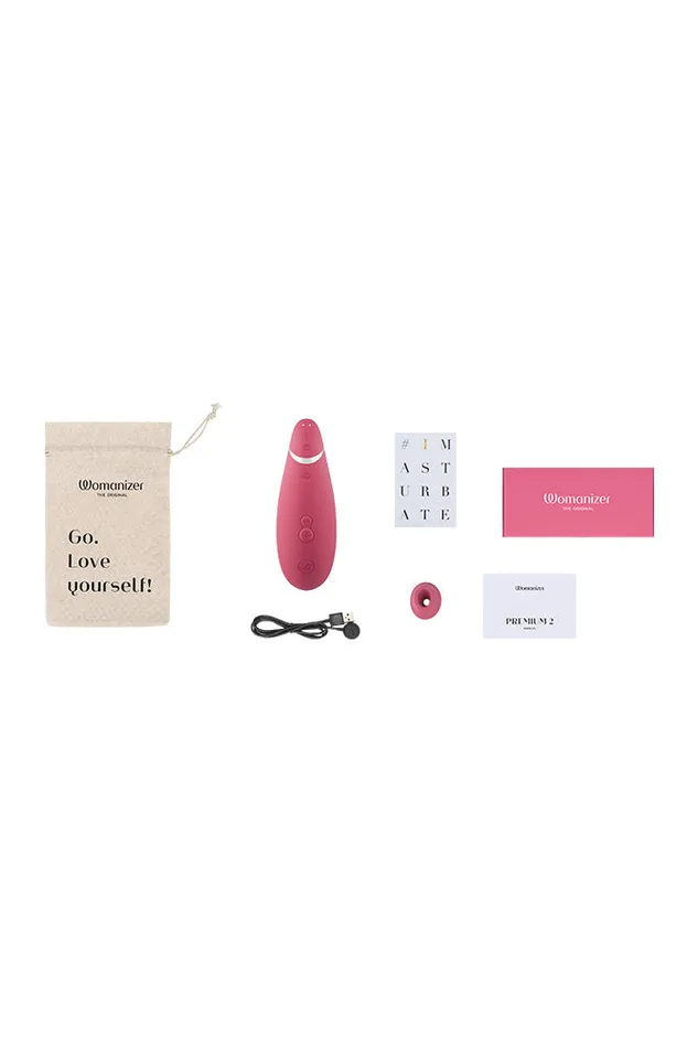 Womanizer Premium 2 Clitoral Stimulator Raspberry Womanizer Female Sex Toys