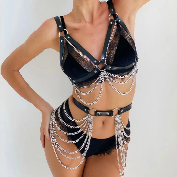 Female Sex Toys Dashdiamondx Dolores Chain Harness Set