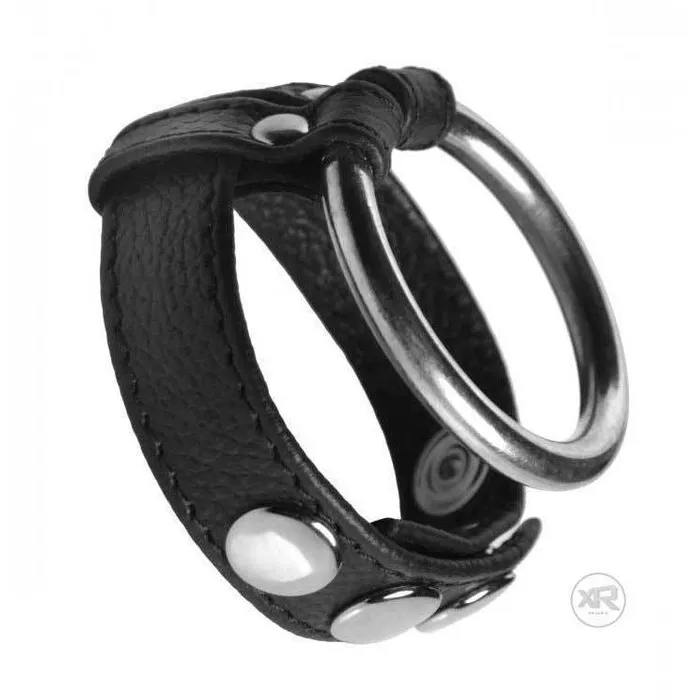 Strict Leather Leather and Steel Cock and Ball Ring Male Sex Toys