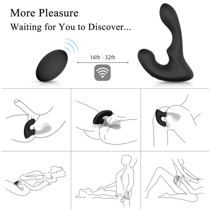 9 Combined Modes WaveMotion Vibrating Prostate Massager Anal Vibrator YOSPOSS Male Sex Toys