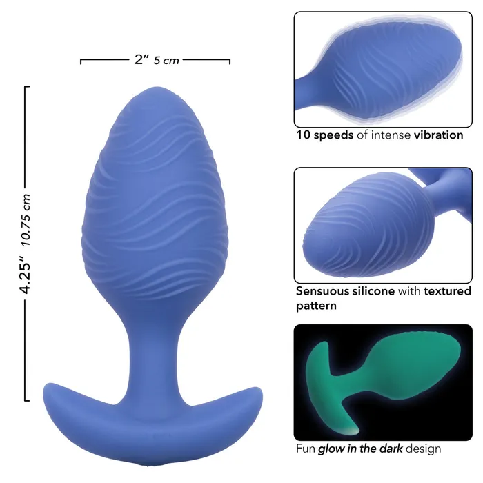 CALEXOTICS Anal Cheeky Vibrating GlowInTheDark Large Butt Plug