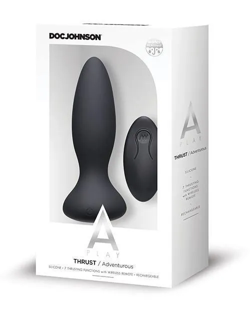 Doc Johnson Anal A Play Thrust Adventurous Rechargeable Silicone Anal Plug Wremote Doc Johnson Anal A Play Thrust Adventurous Rechargeable Silicone Anal Plug Wremote