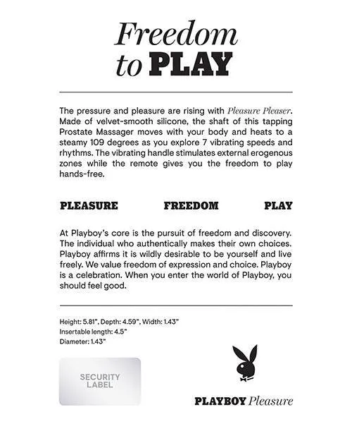 Evolved Novelties INC Playboy Pleasure Pleasure Pleaser Prostate Massager Deep Ocean Male Sex Toys