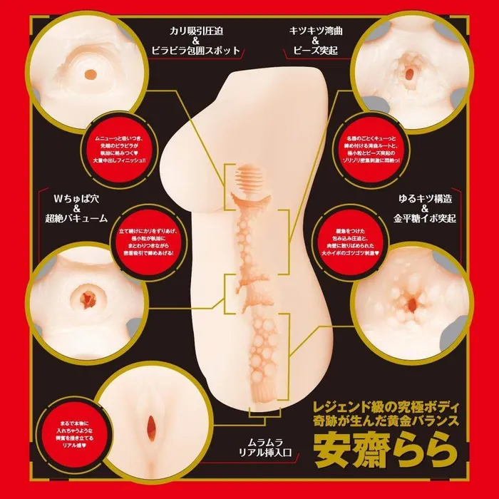 EXE Japanese Real Hole Super Body Anzai Rara Onahole Beige EXE Dildos