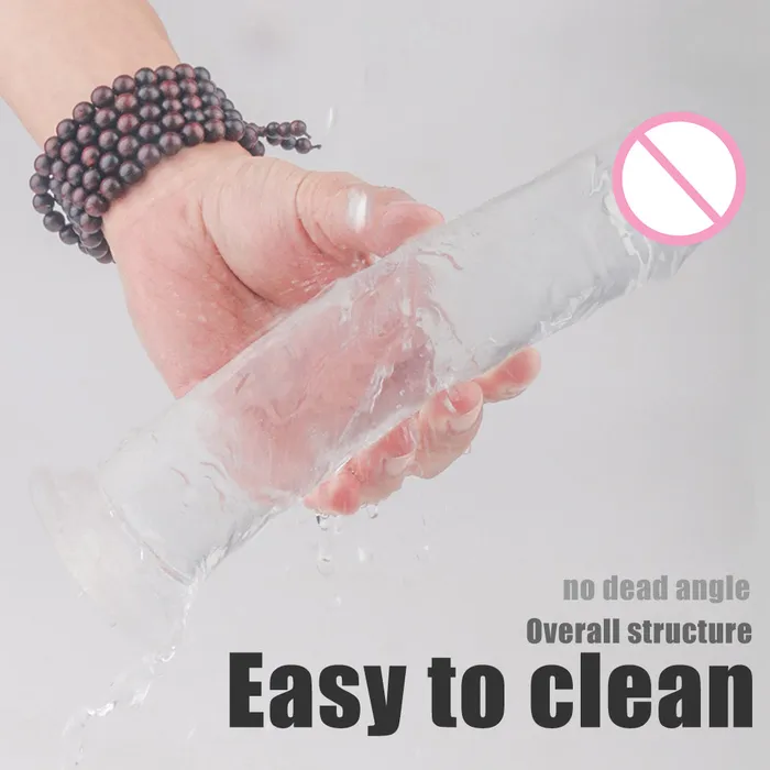 Female Sex Toys 4 Kinds Size Super Suction Transparent Realistic Dildo Ballfree YOSPOSS