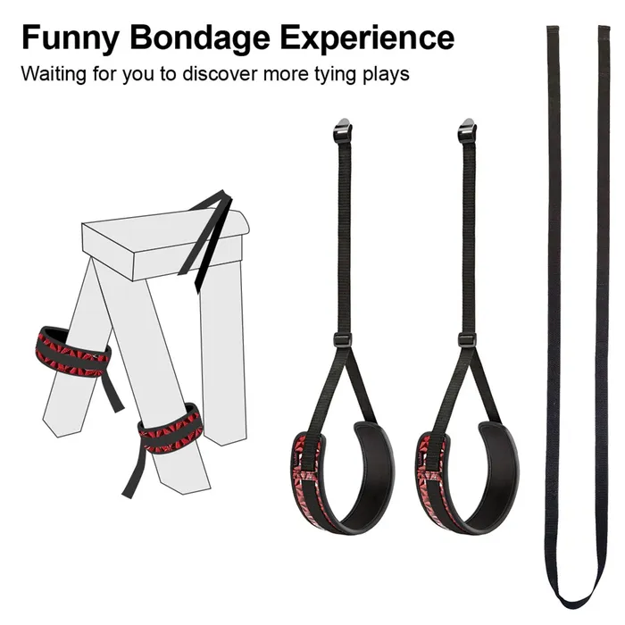 Luvkis Couples Sex Bondage Legs Restraints Cuffs Collar SM Sex Toy for Couples