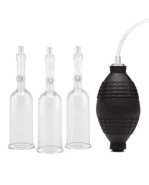 Lux Fetish Nipple Suckers wClitoral Pump ClearBlack Electric Eel INC Female Sex Toys Lux Fetish Nipple Suckers wClitoral Pump ClearBlack Electric Eel INC Female Sex Toys