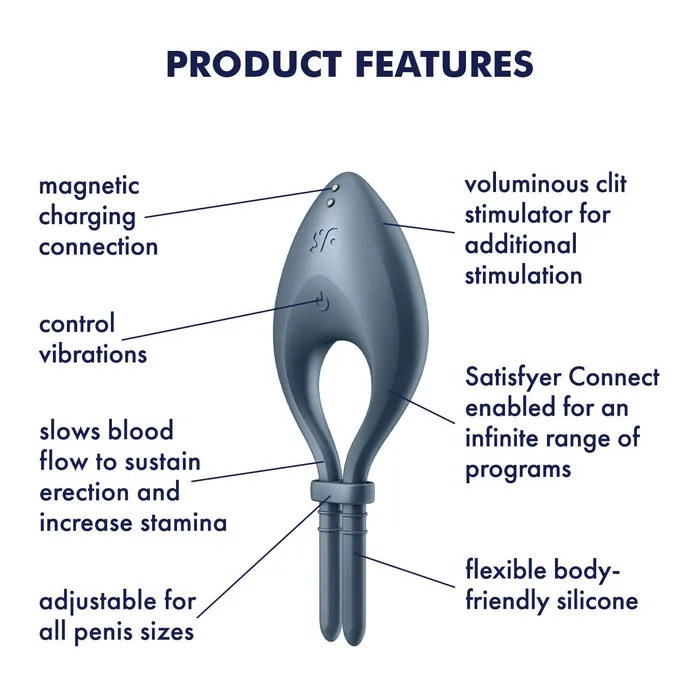 Satisfyer Satisfyer Bulls Eye AppControlled Adjustable Vibrating Cock Ring Couples Satisfyer Satisfyer Bulls Eye AppControlled Adjustable Vibrating Cock Ring Couples