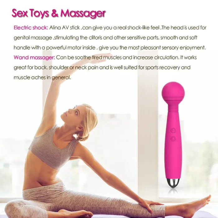 Soft Wand Vibrator MultiSpeed Vibrations for Teasing and Body Massager YOSPOSS Vibrators
