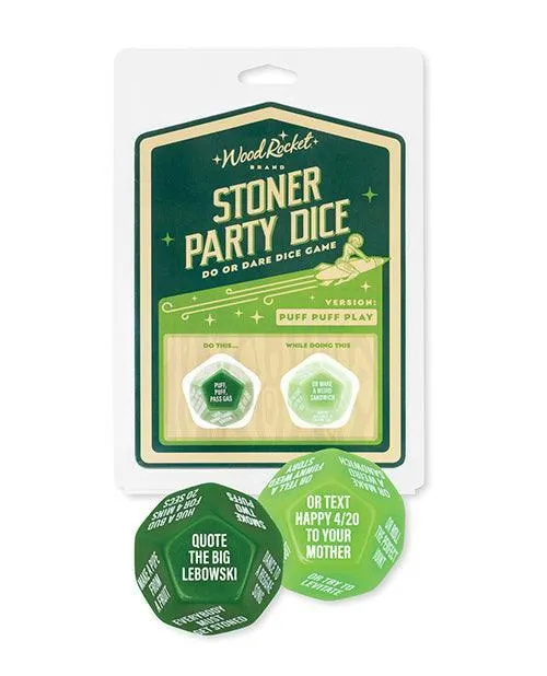 Wood Rocket Stoner Party Dice Game Green Wood Rocket LLC Games