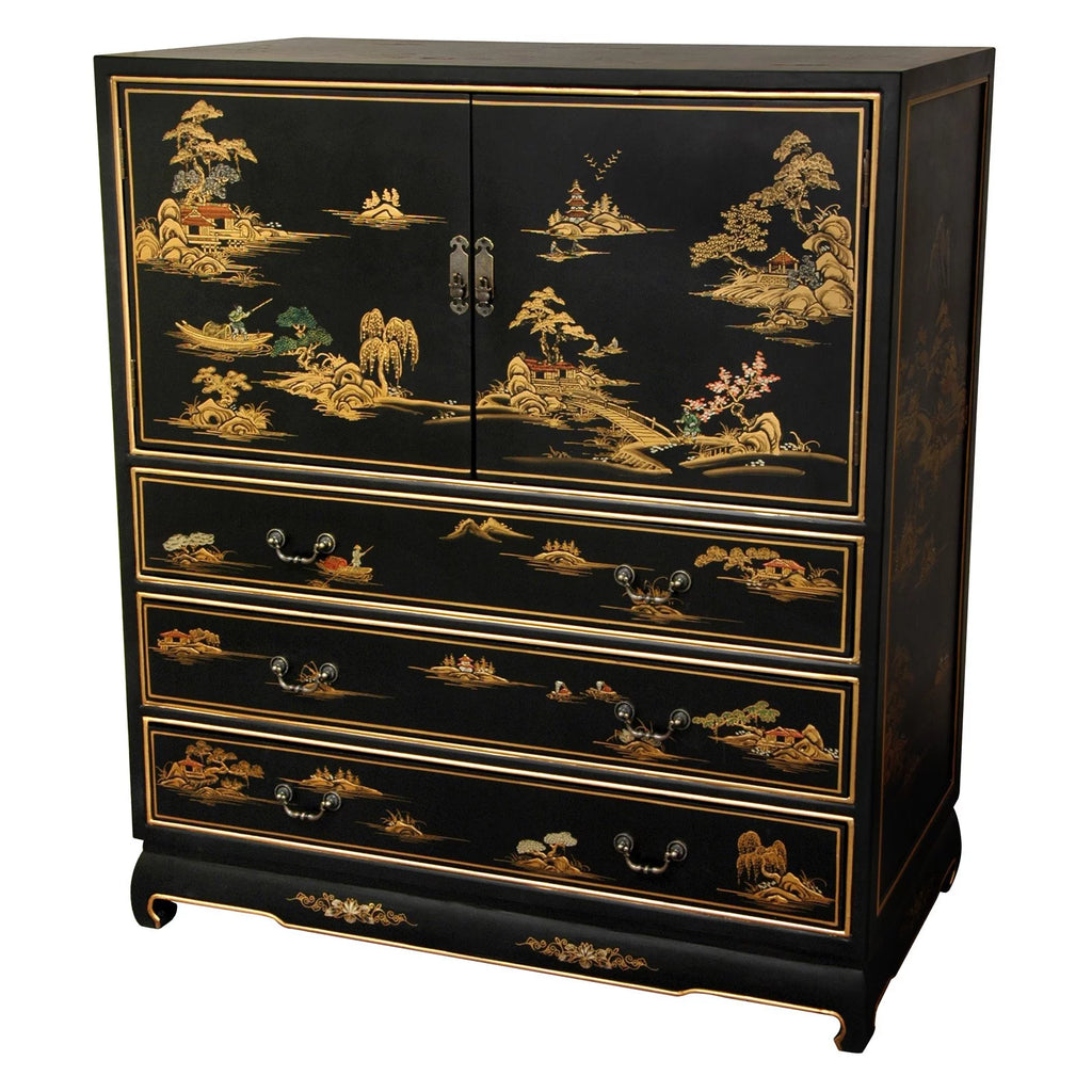 Black Lacquer Dresser V2991
