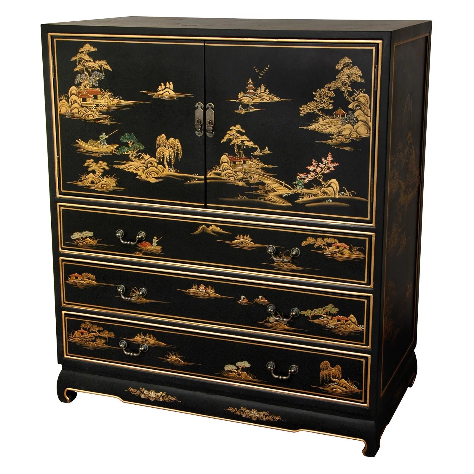 Black Lacquer Dresser V2991