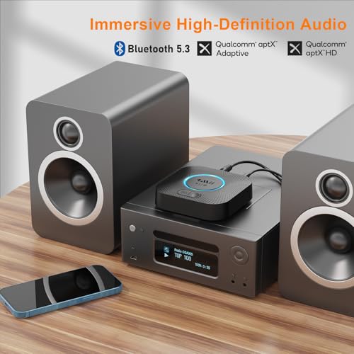 Bluetooth 5.2 Audio Receiver with RCA/3.5mm Outputs W9632