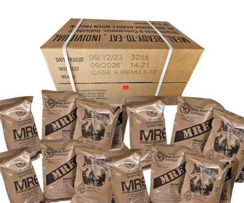 24 full food packs Military meals ready to eat with heater O257