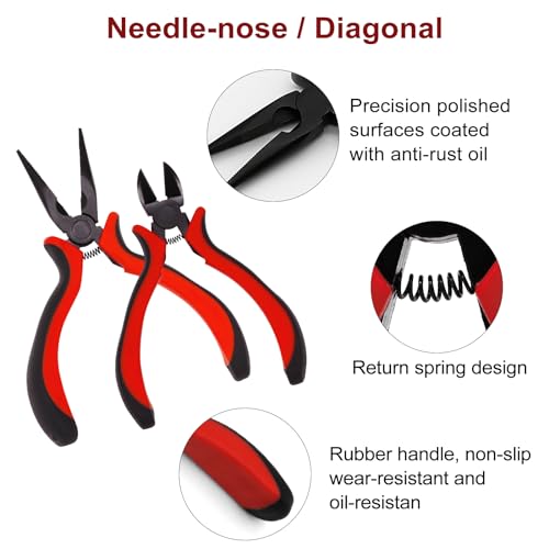 19 Pcs RC Car Tool Kit Hex Screwdriver Set Nut Drivers Phillips Screwdrivers Plier Wrench Body Reamer Black K701