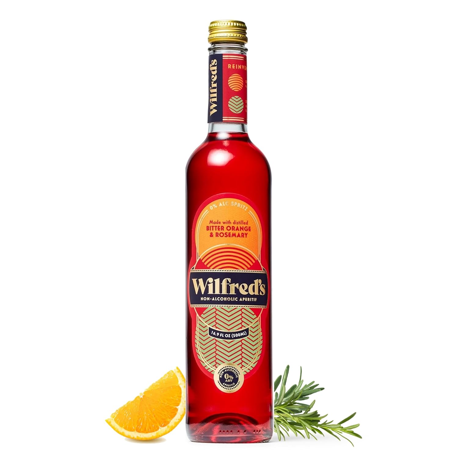 Non-Alcoholic Bittersweet Aperitif with Bitter Orange, Rosemary and Rhubarb, 500ml Bottle J958105