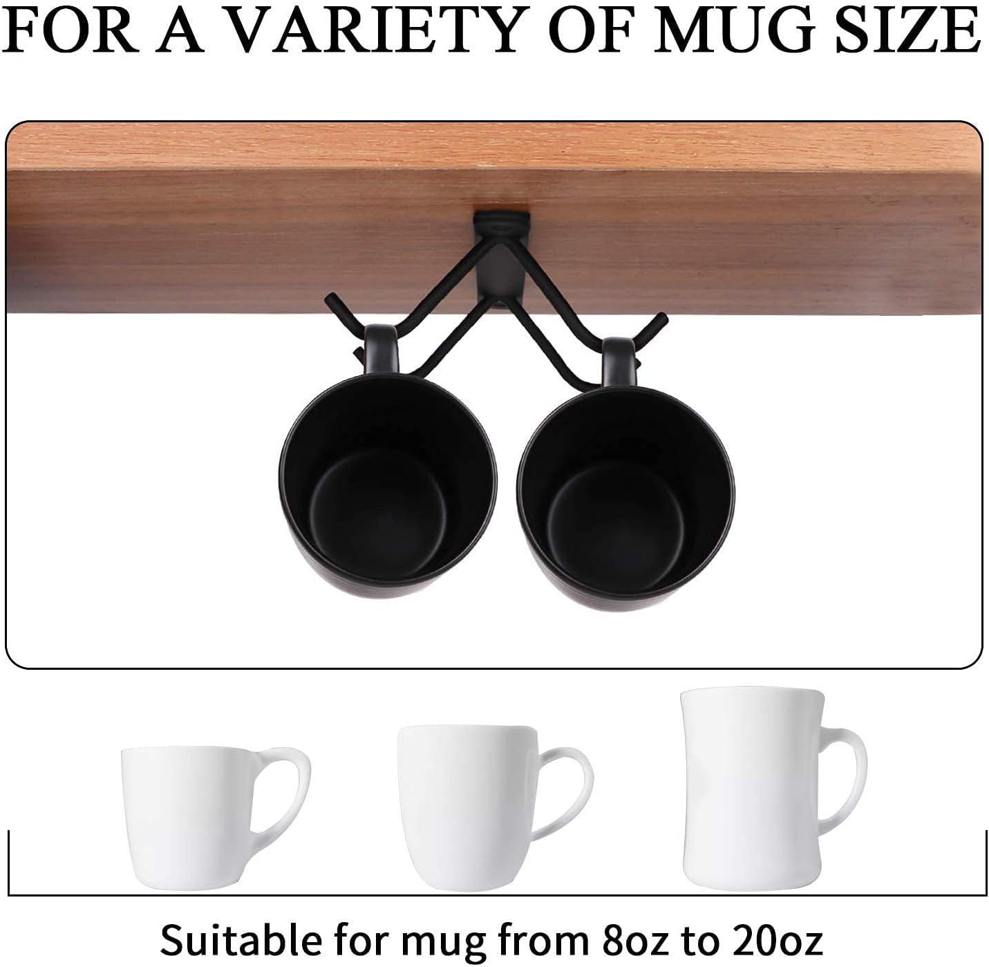 16 Mug Cup Hooks Under Cabinet Mug Holder Q26658