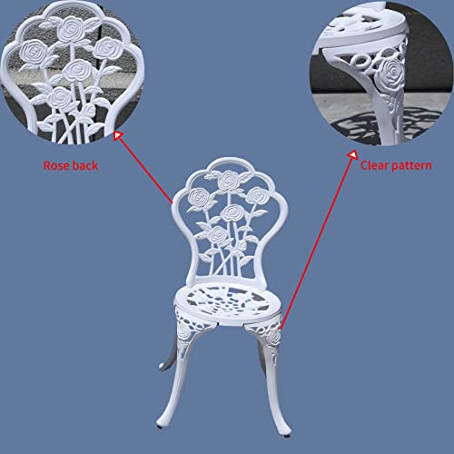 Bistro Set 1 Table 2 Chairs Rose-Bronzed B4043