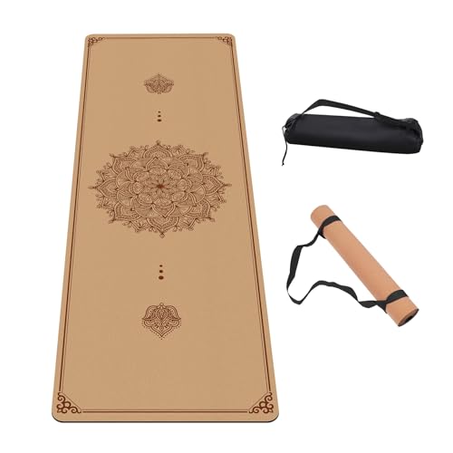 Cork Yoga Mat Non Slip Thick 72" x 24" x 5mm I21445