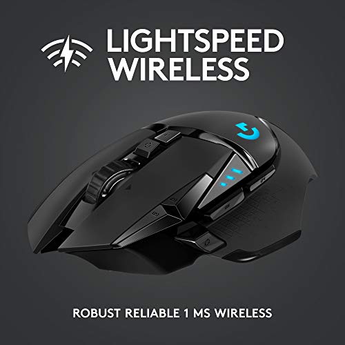 Black Wireless Gaming Mouse with Hero 25K Sensor A4267