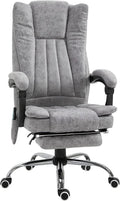 Gray Heated Massage Electric Vibration Reclining Swivel Chair with Pedals Adjustable Back Ergonomic Zero-Gravity Chair J2339