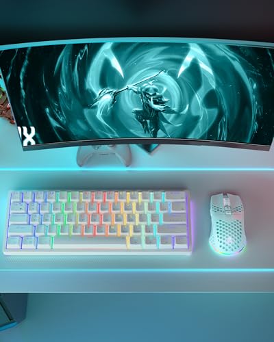 White Wireless Gaming Mouse with 8000 DPI Tri-Modes P2811