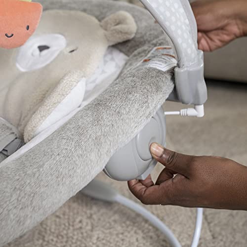 Baby Bouncer Seat with Light Up Toy Bar and Bunny Tummy Time Pillow Mat W31394