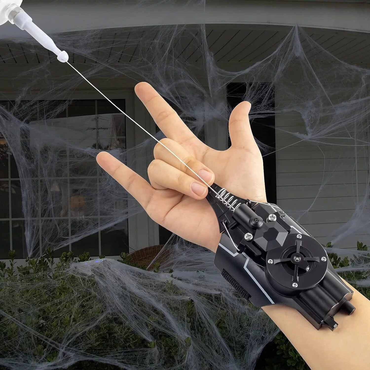 Black Electric Spider String Shooter Toy D7530