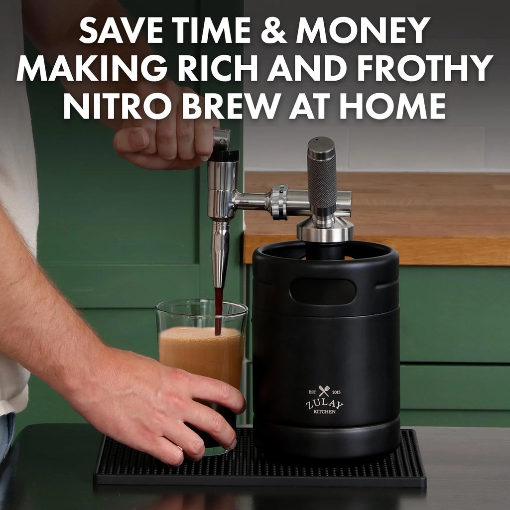 1 Gallon Cold Brew Coffee Maker with Thick Glass, Stainless Steel Mesh Filter and Spigot Z1251