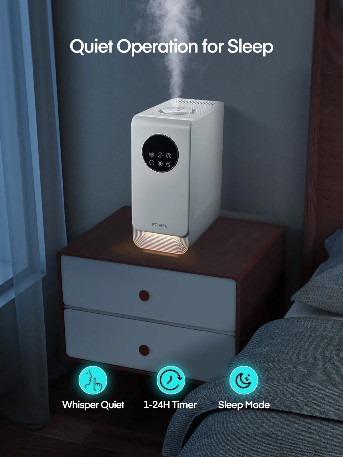 White 6.5L Ultrasonic Humidifier U965